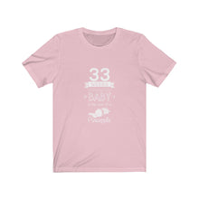 Load image into Gallery viewer, Pregnancy Tshirt Tee Expecting Parenting Birth Baby Baby is the size of Baby Shower Pregnant