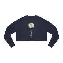 Load image into Gallery viewer, Women's Cropped Sweatshirt Imagine Flower Sunflower Fall Fashion Retro Summer Autumn