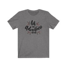 Load image into Gallery viewer, Adventure Travel Vacation Cruise Trip Hiking Open Road Camping Fishing Wedding Engagement Parenting Unisex Jersey Short Sleeve Tee