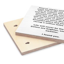 Load image into Gallery viewer, Wood Canvas Engagement Gift Wedding Gift Anniversary Love Husband Wife Couple