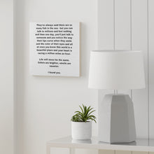 Load image into Gallery viewer, Wood Canvas Engagement Gift Wedding Gift Anniversary Love Husband Wife Couple