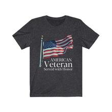 Load image into Gallery viewer, American Veteran Army Service Men Women Protect and Serve Unisex Jersey Short Sleeve Tee