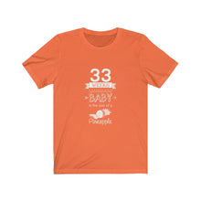 Load image into Gallery viewer, Pregnancy Tshirt Tee Expecting Parenting Birth Baby Baby is the size of Baby Shower Pregnant