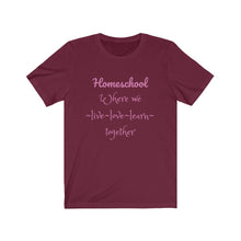 Load image into Gallery viewer, Homeschooling family Homeschool Mom unschooling Teacher Learning Unisex Jersey Short Sleeve Tee