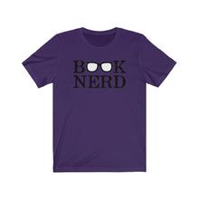 Load image into Gallery viewer, Book Lover Books Nerd Dork Library Reader Writer Nerds Novel Glasses Geek Dweeb Bookworm Brainiac Student Unisex Jersey Short Sleeve Tee