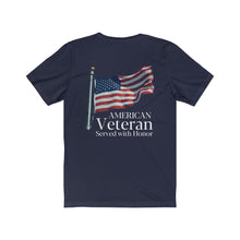 Load image into Gallery viewer, American Veteran Army Service Men Women Protect and Serve Disabled Vet Unisex Jersey Short Sleeve Tee