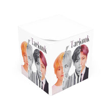 Load image into Gallery viewer, Note Cube sticky notes desk supplies fangirl music gifts Army Ami