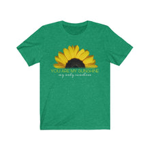 Load image into Gallery viewer, You are my sunshine tee sunflower parent child wife husband girlfriend Jersey gift idea fall autumn Unisex Jersey Short Sleeve Tee