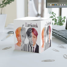 Load image into Gallery viewer, Note Cube sticky notes desk supplies fangirl music gifts Army Ami