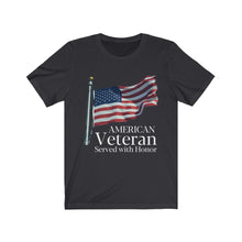 Load image into Gallery viewer, American Veteran Army Service Men Women Protect and Serve Unisex Jersey Short Sleeve Tee
