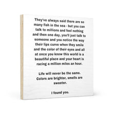 Load image into Gallery viewer, Wood Canvas Engagement Gift Wedding Gift Anniversary Love Husband Wife Couple