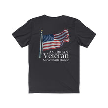 Load image into Gallery viewer, American Veteran Army Service Men Women Protect and Serve Disabled Vet Unisex Jersey Short Sleeve Tee