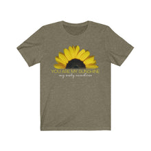 Load image into Gallery viewer, You are my sunshine tee sunflower parent child wife husband girlfriend Jersey gift idea fall autumn Unisex Jersey Short Sleeve Tee