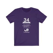 Load image into Gallery viewer, Pregnancy Tshirt Tee Expecting Parenting Birth Baby Baby is the size of Baby Shower Pregnant