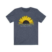Load image into Gallery viewer, You are my sunshine tee sunflower parent child wife husband girlfriend Jersey gift idea fall autumn Unisex Jersey Short Sleeve Tee