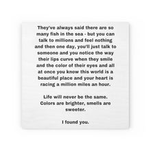 Load image into Gallery viewer, Wood Canvas Engagement Gift Wedding Gift Anniversary Love Husband Wife Couple