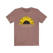 Load image into Gallery viewer, You are my sunshine tee sunflower parent child wife husband girlfriend Jersey gift idea fall autumn Unisex Jersey Short Sleeve Tee