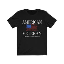Load image into Gallery viewer, American Veteran Army Service Men Women Protect and Serve Unisex Jersey Short Sleeve Tee