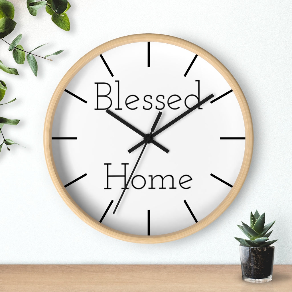 Wall clock Blessed Home Decor Gift New Home Housewarming Gift Wall Decor White Room Decorated