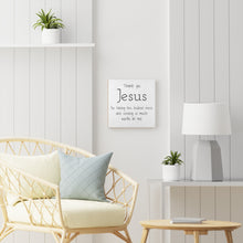 Load image into Gallery viewer, Wood Canvas Jesus Thank You Jesus Scripture God Christian Decor Home Decor Blessed Mess Saved Gift Prayer
