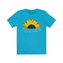 Load image into Gallery viewer, You are my sunshine tee sunflower parent child wife husband girlfriend Jersey gift idea fall autumn Unisex Jersey Short Sleeve Tee
