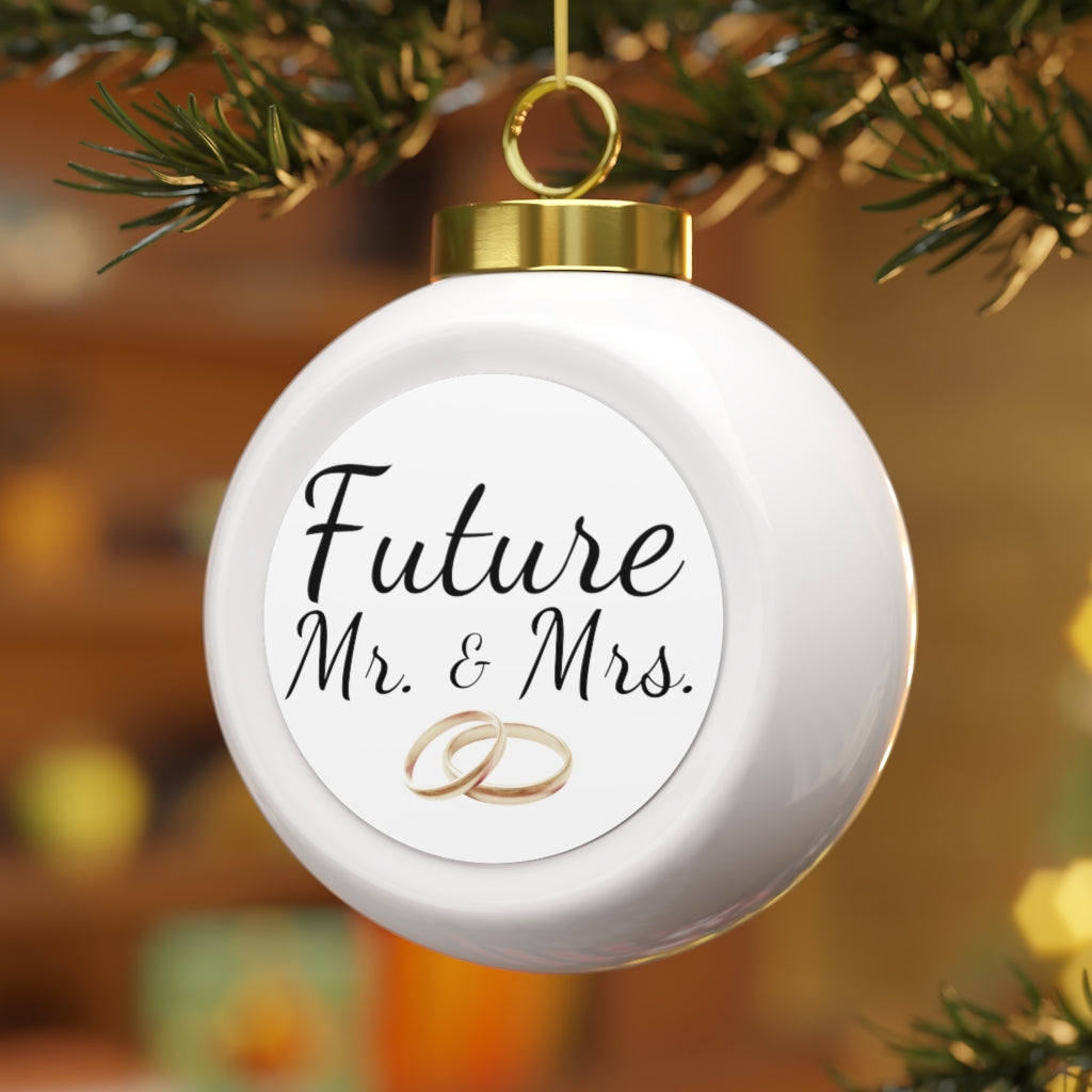 Future Mrs Bride Wedding Wife to be Engagement Bridal Christmas Ball Ornament