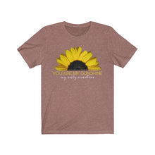 Load image into Gallery viewer, You are my sunshine tee sunflower parent child wife husband girlfriend Jersey gift idea fall autumn Unisex Jersey Short Sleeve Tee
